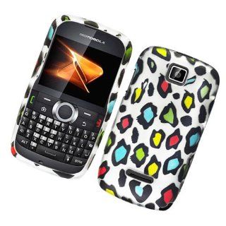 Rainbow Leopard 2D Texture Hard Protector Case Cover For Motorola Theory WX430 Cell Phones & Accessories