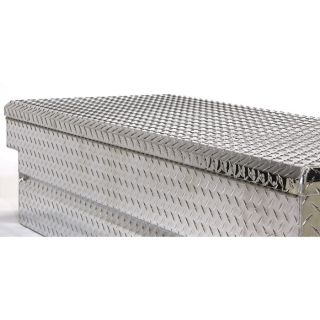 Aluminum Single-Lid Crossbed Truck Box — Diamond Plate, 67 3/4in.L x 20 1/2in.W  x 14in.H