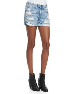 Womens Boyfriend Rebel Distressed Shorts   rag & bone/JEAN