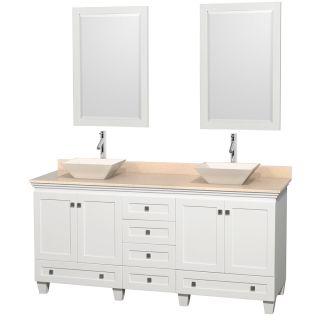 Wyndham Collection Acclaim 72 inch Double White Vanity