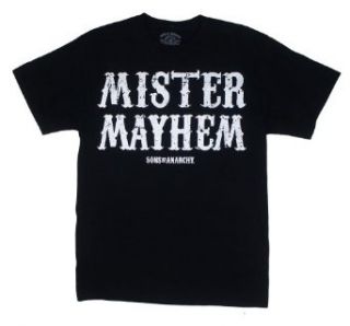 Mister Mayhem   Sons Of Anarchy T shirt: Adult Medium   Black at  Mens Clothing store