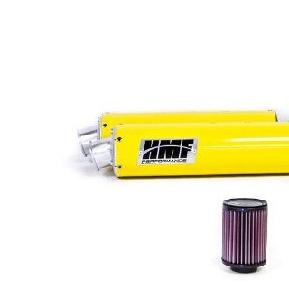 HMF Can Am BRP Renegade 800 2012   2014 Yellow Dual Full Exhaust  K&N Filter: Automotive