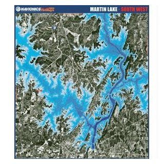Navionics Paper Map: Martin Lake   South West Alabama : Boating Gps Accessories : GPS & Navigation