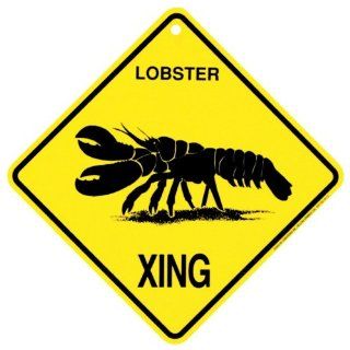 Lobster Xing caution Crossing Sign Gift   Yard Signs