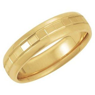 Design Duo Band 14K Yellow Gold Size 11.00: Rings: Jewelry