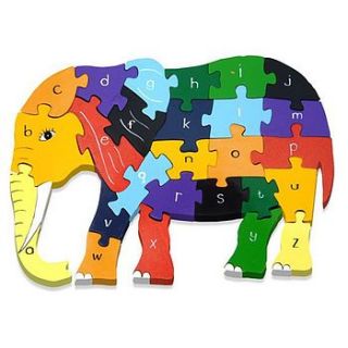 alphabet puzzle educational toy by knot toys