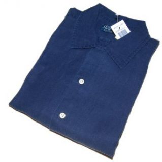 Polo Ralph Lauren Mens Linen Silk Navy Blue Shirt Large at  Mens Clothing store Button Down Shirts