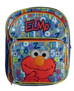 Sesame Street Elmo with Numbers and Letters Large Backpack: Toys & Games