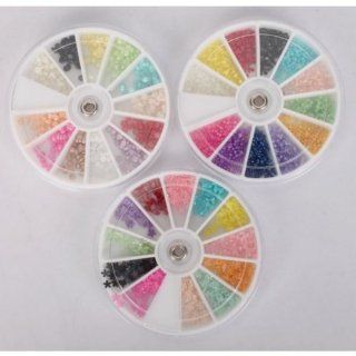 Fast shipping + Free tracking number, 2 Wheel Nail Art Rhinestones + 1 Wheel Nail Art Decorations: Cell Phones & Accessories