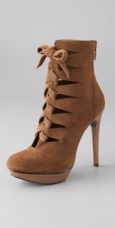 Pelle Moda Tammie Lace Up Suede Booties with Cutouts