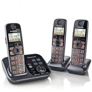 Panasonic DECT 6.0 PLUS 3 pack Cordless Phones with Link2Cell and Talking Calle