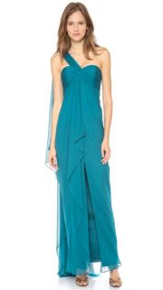 Notte by Marchesa One Shoulder Chiffon Gown