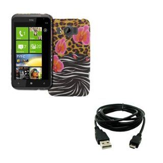 EMPIRE HTC Titan II Stealth Rubberized Design Case Cover (Orchid Safari) + USB 2.0 Data Cable [EMPIRE Packaging]: Cell Phones & Accessories