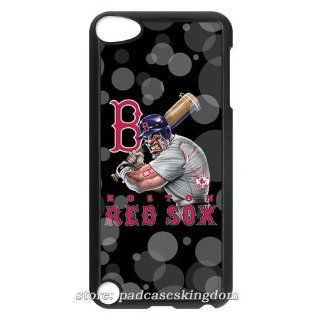 Ipod touch 5 MLB Boston Red Sox theme hard case cover designed by padcasekingdom: Cell Phones & Accessories