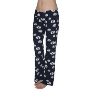 NCAA Brigham Young Cougars Womens Cotton Sleepwear / Pajama Pants: Clothing
