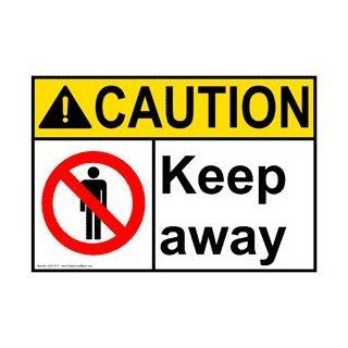 ANSI CAUTION Keep Away Sign ACE 4015 No Soliciting / Trespass : Business And Store Signs : Office Products