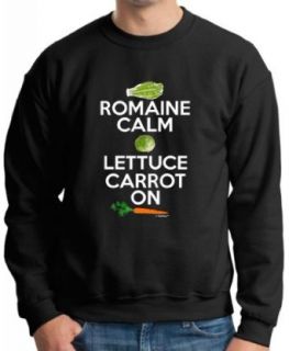 Romaine Calm Lettuce Carrot On Vegetarian Vegan Humor Premium Crewneck Sweatshirt: Clothing