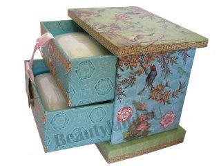Punch Studio Green Tea Two Soap Bars Keepsake Box: Health & Personal Care