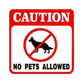 CAUTION: NO PETS ALLOWED dog cat bird sign   Yard Signs
