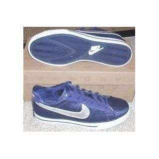 Nike WMNS Sweet Classic Textile Shoe Sz 8 Night Blue/Mtllc Silver/White: Shoes