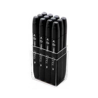 ShinHan Touch Twin Marker Set 12CG Cool Grey : Artists Markers : Office Products