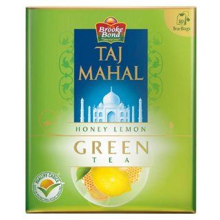 Brooke Bond Taj Mahal Honey Lemon Green Tea Bags 10 nos (pack of 2) : Grocery Tea Sampler : Grocery & Gourmet Food
