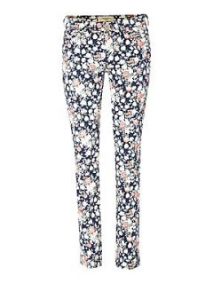 MaxMara Nirvana floral print slim jeans Ultramarine