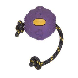 Vibram K9 Ball with Rope Dog Toy, 4 Inch, Loganberry : Pet Supplies