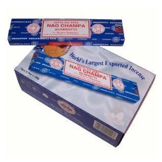 Genuine Satya Sai Baba Nag Champa Agarbatti Incense Sticks   Box of 12 packs x 15g boxes  