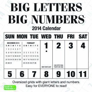 Big Letters Big Numbers 2014 Wall Calendar 