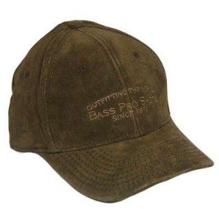 BASS PRO SHOPS LEATHER SUEDE BALL HAT CAP OLIVE GREEN: Sports & Outdoors