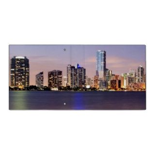 USA, Florida, Miami skyline at dusk 2 Vinyl Binder
