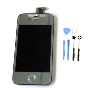 Globetradeexpert OEM Mirror Silver LCD + Touch Screen Glass Digitizer Assembly Replacement +Home Button + 6 Piece Tool Kit for Verizon Sprint Cdma Iphone 4: Cell Phones & Accessories