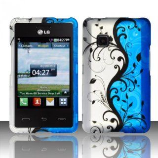 Blue Vines Hard Case Cover for LG 840G + Stylus Pen: Cell Phones & Accessories