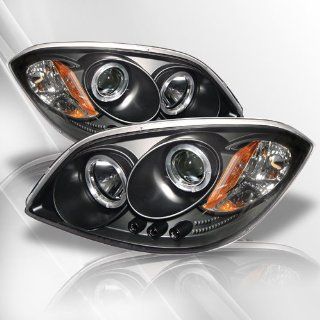 Chevy Cobalt 05 06 07 Projector Headlights /w LED Halo/Angel Eyes ~ pair set (Black): Automotive
