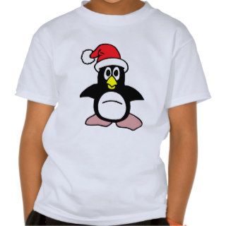 Penguin Santa Hat T shirts