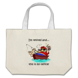 Funny fishing retirement canvas bags