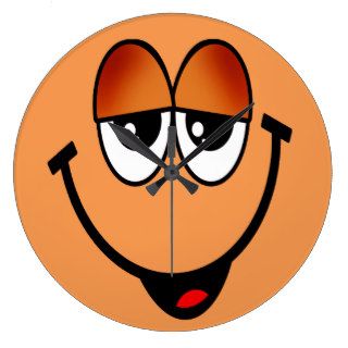 Funny Face Orange Wallclock