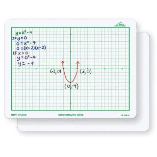 Nasco Double Sided Coordinate Grid Dry Erase Board, 15 1/2" x 11 1/2": Industrial & Scientific