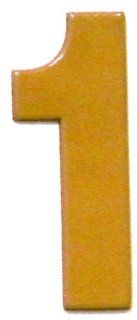 Bold Gold Reflective Mailbox or House Number   1   Size 5"   (select size (2", 3", 4", 5" or 6") and digit (0 9) in dropdown menus)   Thick, Die cut PVC    