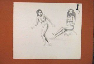 Zwei Frauen Nackte Skizzen Zeichnungs Geldstrafen Antiken Kunst Alt: Küche & Haushalt