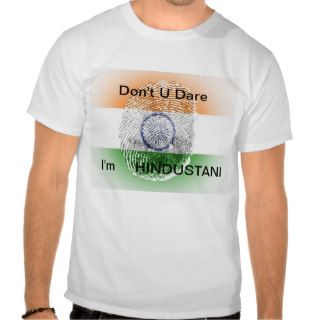 Indian Flag on Thumb imprint T shirts