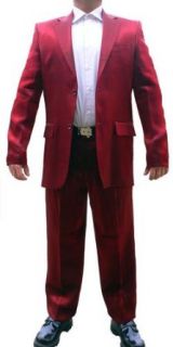 Herren Anzug Glanz Rot / Bordeaux tailliert Herrenanzug von stahl moden Glanzanzug Sakko mit Hose: Bekleidung