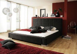 Polsterbett 180x200 cm Femira schwarz Kunstleder Bett Futonbett Doppelbett Schlafzimmer: Küche & Haushalt