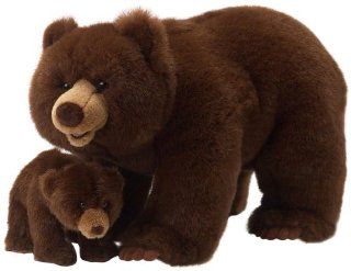 Augusta du Bay 150798   National Geographic Brown Bear 42 cm mit Baby Spielzeug