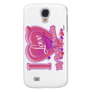 I Love My Best Friends pink/purple   hearts Samsung Galaxy S4 Covers