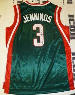 Autographed Brandon Jennings Jersey   'd COA   PSA/DNA Certified   Autographed NBA Jerseys: Sports Collectibles