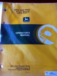 John Deere F912 F932 Front Mower Operators Manual s/n 010001  : Everything Else