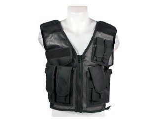 Swiss Arms Tactical Vest, Adj. Strap, Pouches, Black Mesh : Airsoft Holsters : Sports & Outdoors