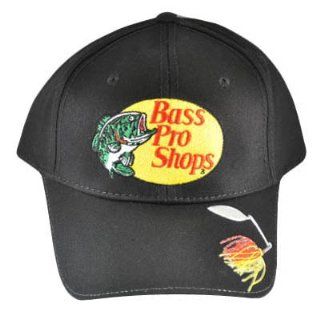 BASS PRO SHOPS HAT CAP FISHING FISH BLACK NEW ADJ OSFA: Sports & Outdoors
